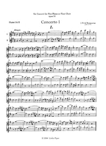 BOISMORTIER: Six Concerti for Five Flutes - parts