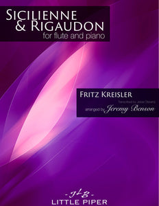 KREISLER, Fritz arr. by Jeremy Benson: Sicilenne & Rigaudon